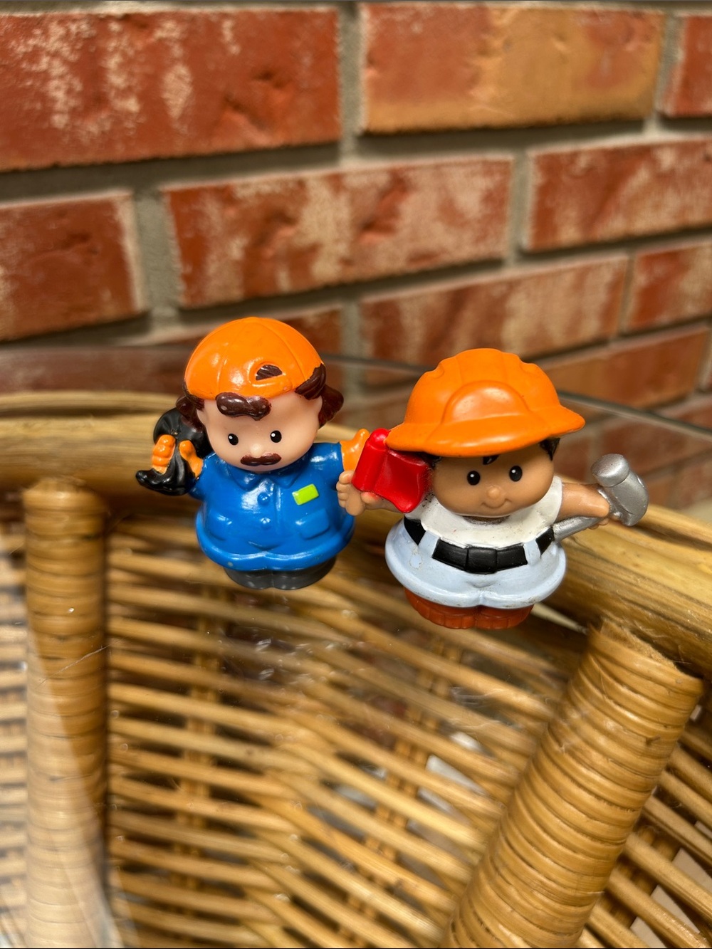 Vintage Little People - Garbage Man + Construction Worker (2001)
